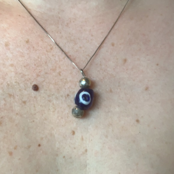 Vintage Jewelry - 🧿Vintage Sterling Evil Eye Necklace